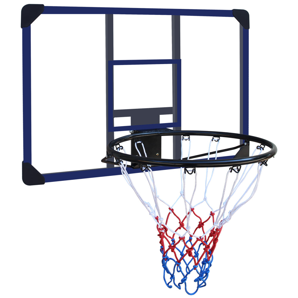 Wall-mounted basketball hoop, 28.5 x 18 inches shatterproof back, folding hoop, durable hoop and all-weather mesh for indoor and outdoor use