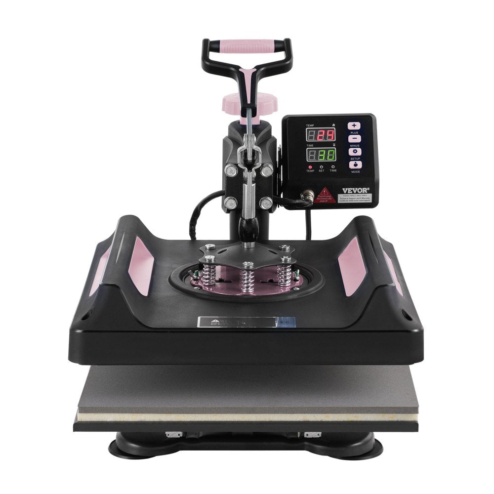 8 in 1 Heat Press Machine 15x15 in 30oz Tumbler Press T-Shirts Black