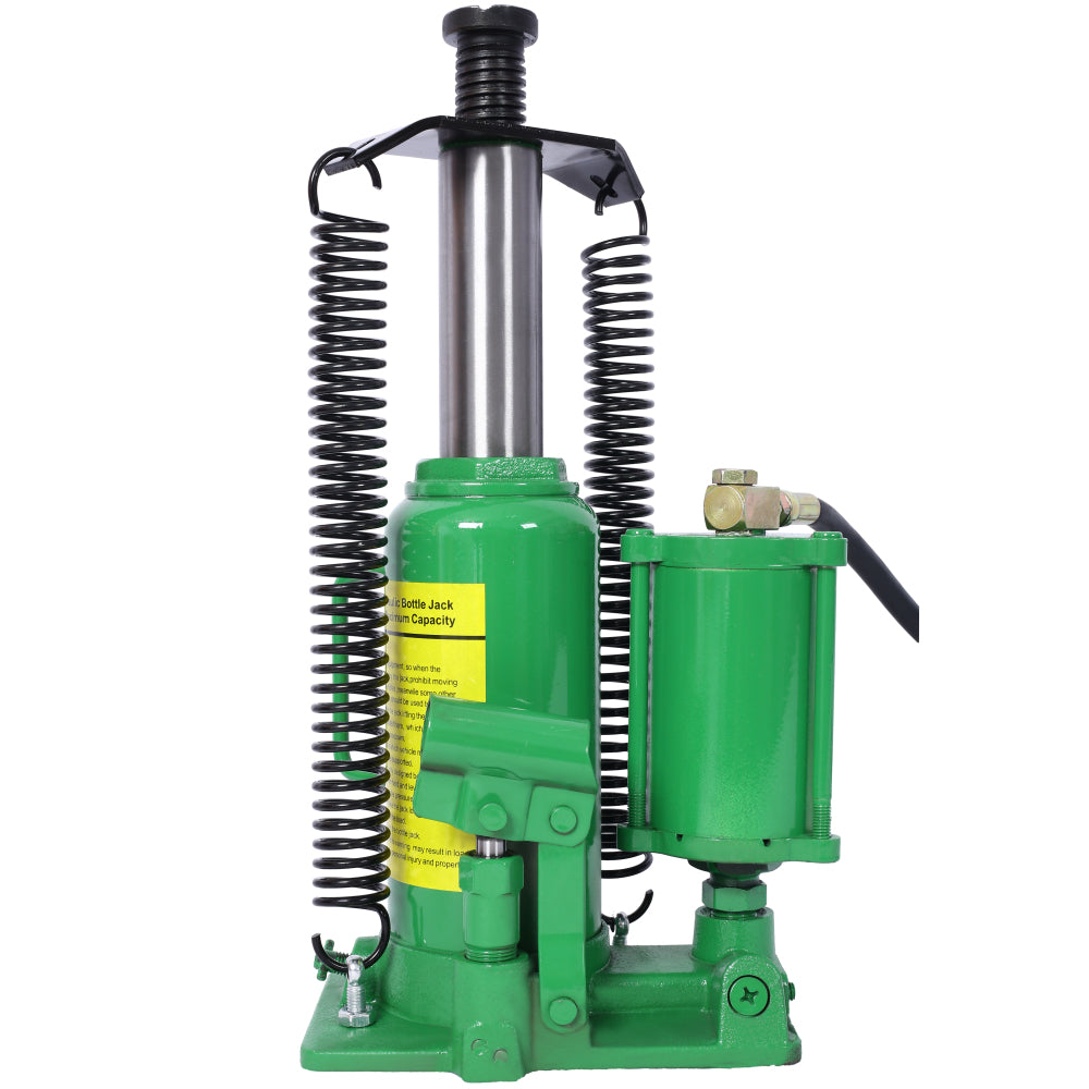 Air Hydraulic Bottle Jack, 12 Ton/24000 LBS All Welded Bottle Jack, 9.8-19.3 inch Lifting Range, Manual Handle and Air Pump, for Car, Pickup, Truck, RV, Auto Repair, Industrial Engineering ,Green