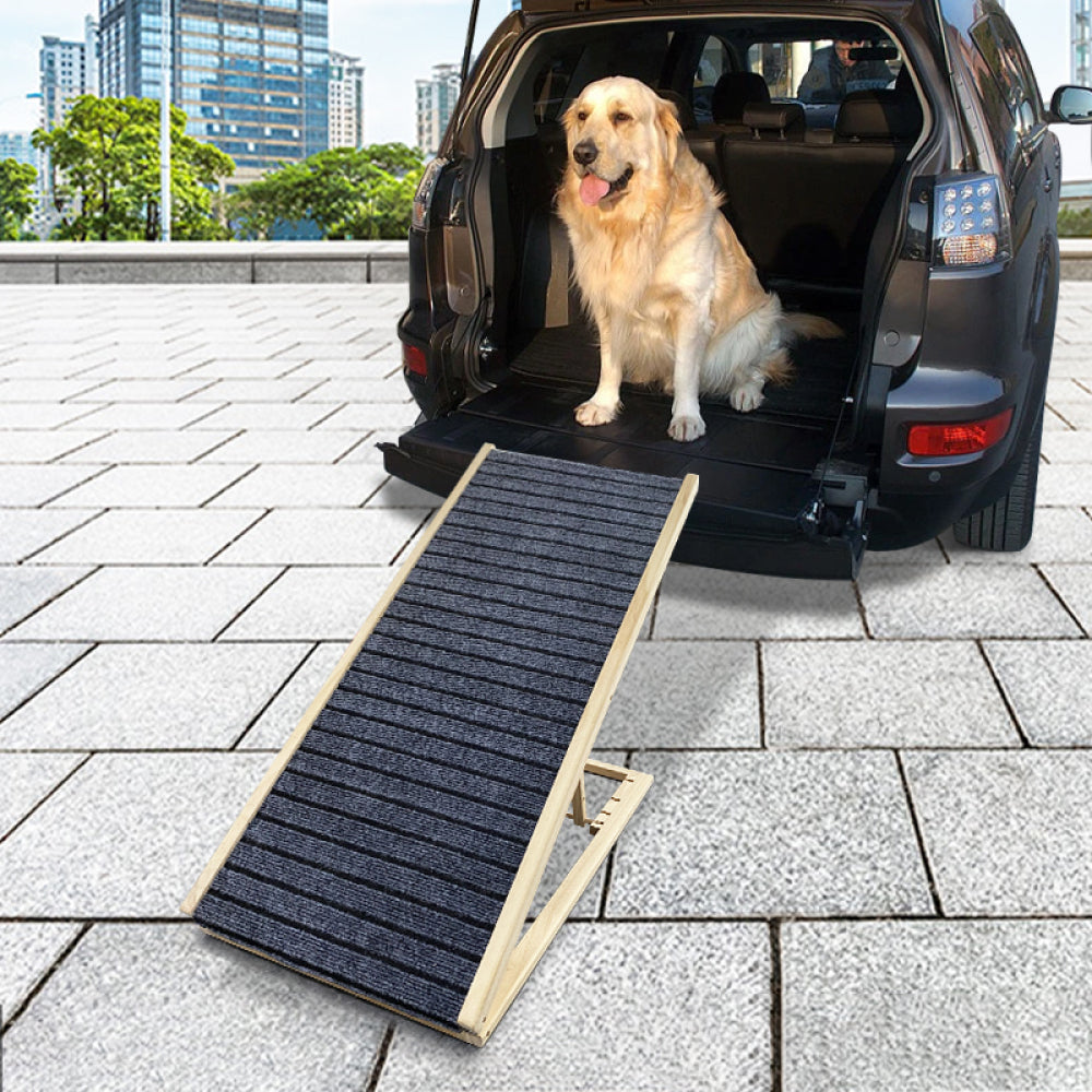 Dog Ramp for Bed, Extra Wide Excellent Traction, Pet Ramp for Small Dogs to Get on Couch Car, Non-Slip Rubber Surface, 16" Wide Hold up to 80lb, Adjustable, Foldable,Car Ramps,Dog Ramp