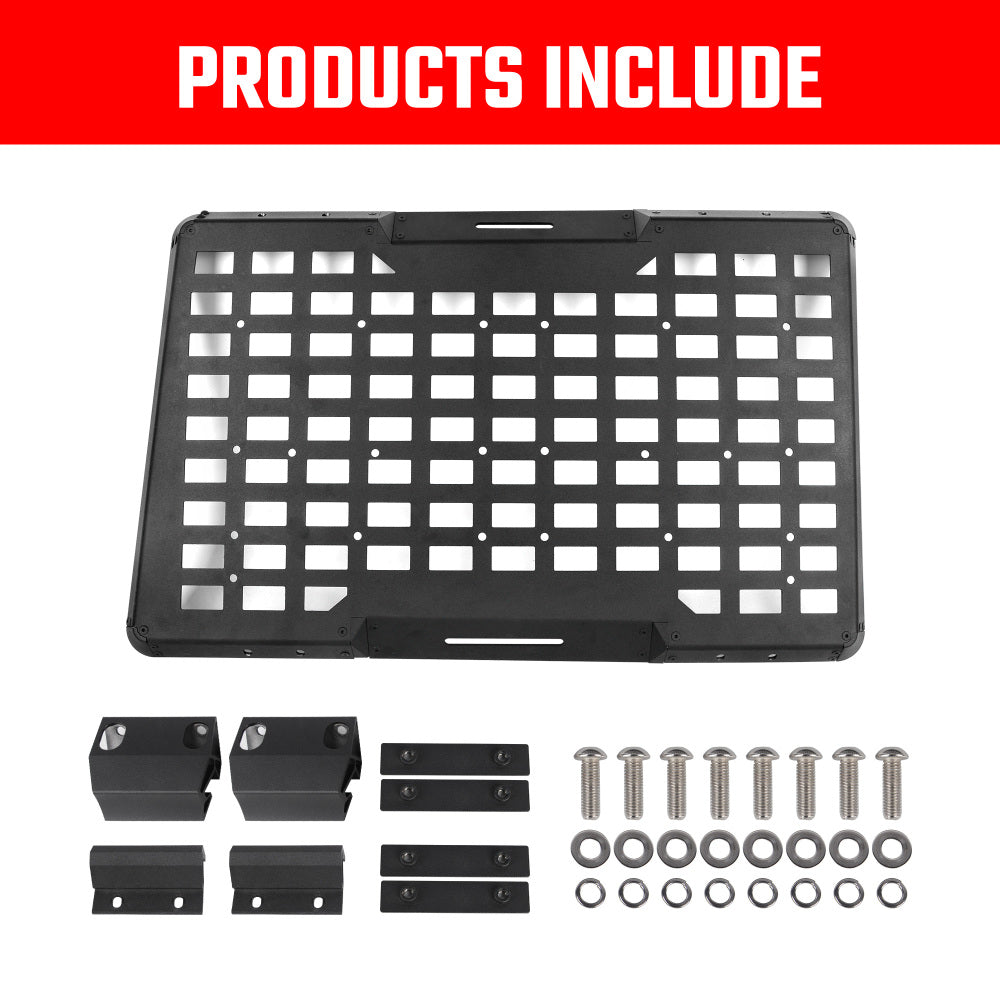 Rear Window Molle Panel Modular Storage Panel System Rear Window Protective Decoration for 2018-2023 Jeep Wrangler JL 4 Doors, Right side (Passenger Side)