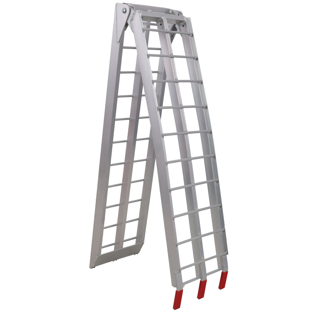7.5FT Aluminum Loading Ramps, 1500 Lbs Capacity  per pair, With safety straps, Motorcycle Ramp, ATV Truck Ramps, Tailgate Ramps, Four Wheeler Ramps for Trucks, Lawn Mower, UTV,  1 PAIR, SILVER Color