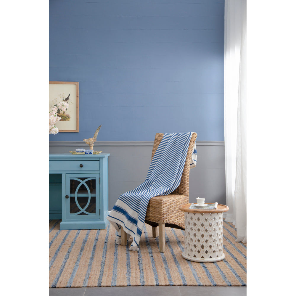 50x60" Brighton Blue Striped Throw Blanket, 2 Pack