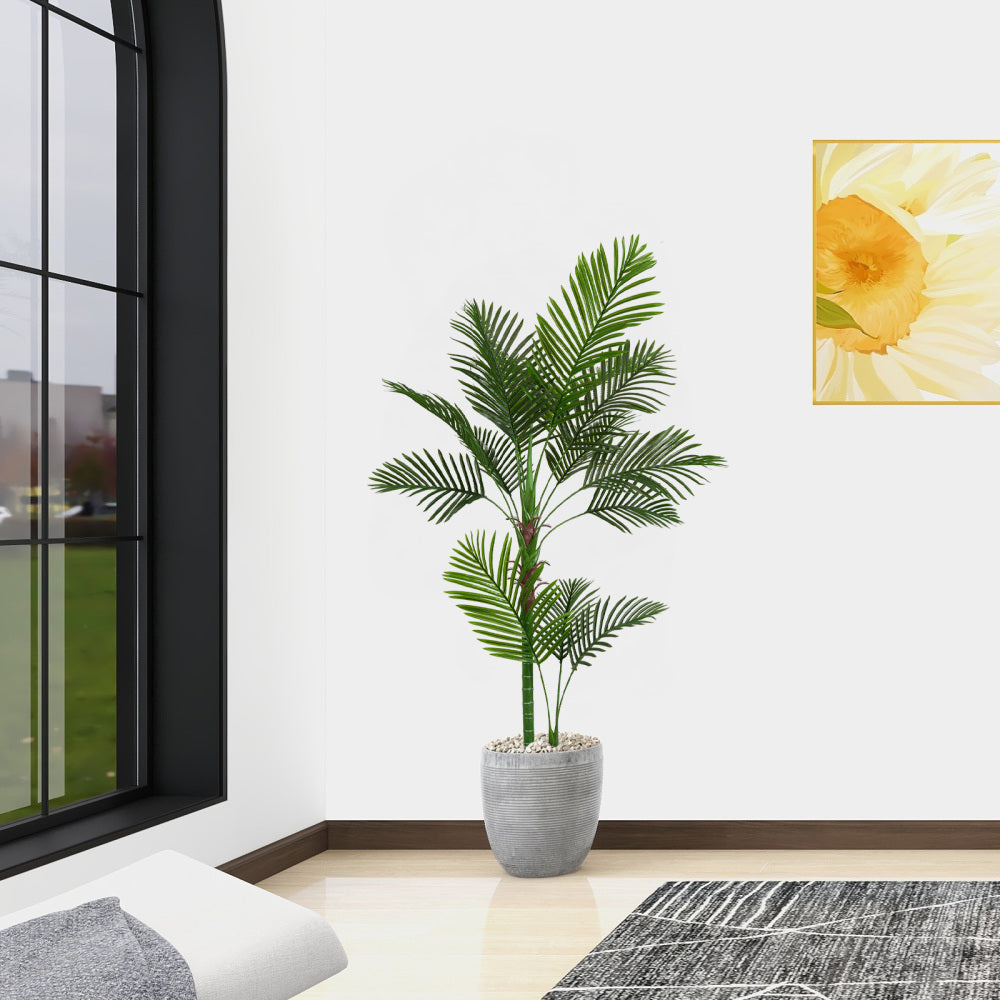 Indoor leaf simulation 160CM single rod loose tail sunflower 11 leaf pot traveler simulated artificial plant new high-end market 1pcs/set