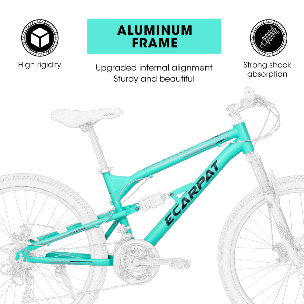 A26207 26 Inch Steel Frame Shock Fork Plus Shock Absorber 21-speed Unisex Mountain Bike