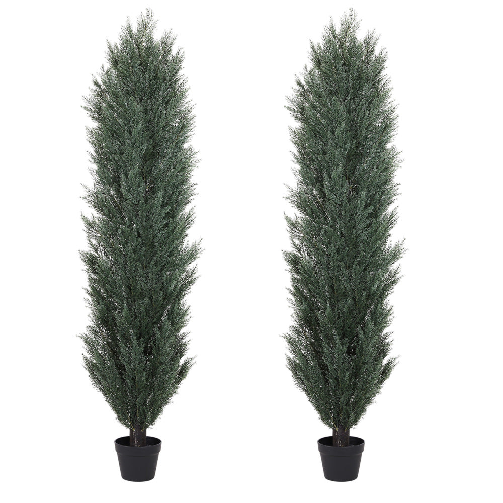 180cm detachable artificial green pine and cypress tall simulation plant for indoor and outdoor decoration 2pcs/set