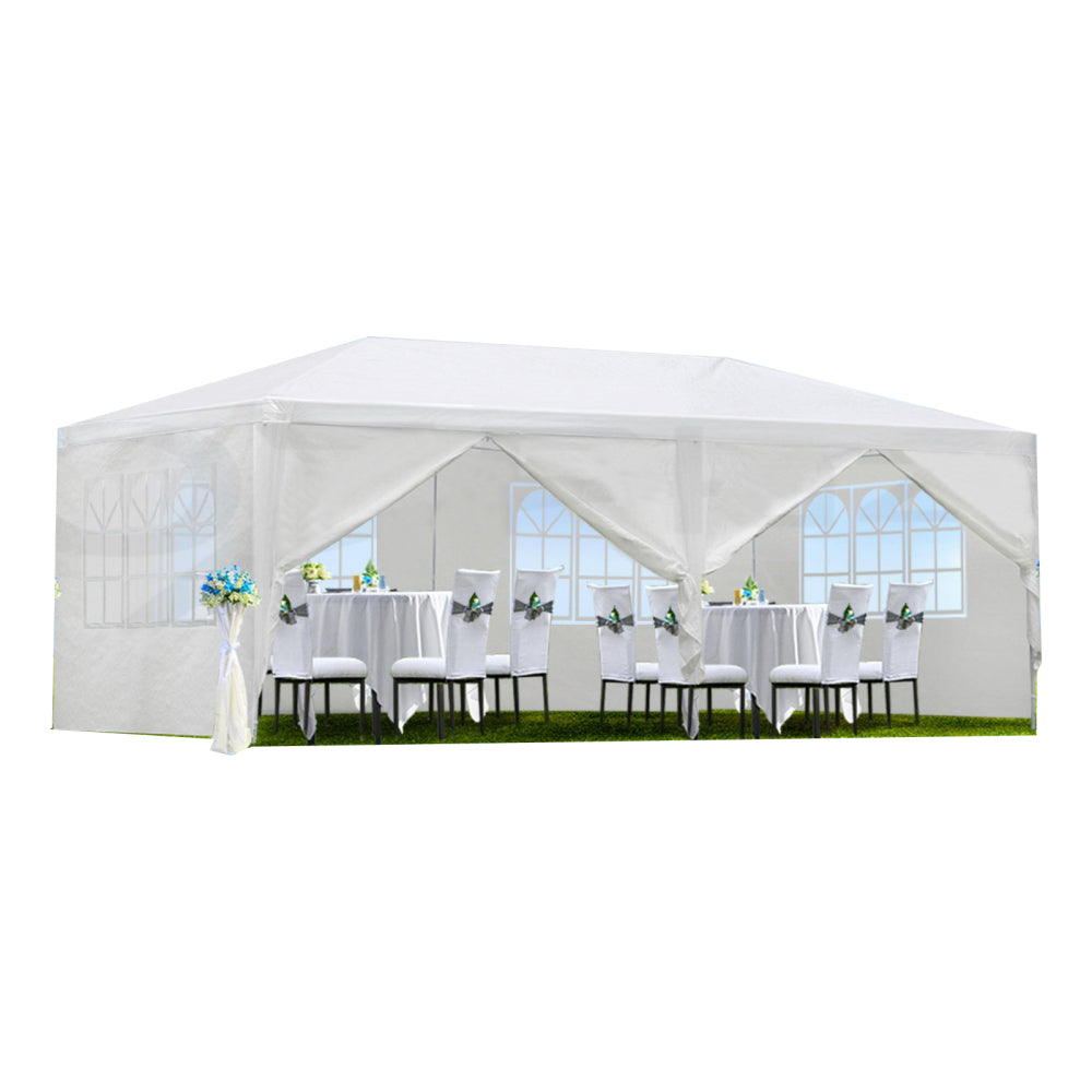 10x20' Outdoor Garden Gazebo Wedding Party Tent Canopy Marquee with 6 Removable  Sidewalls