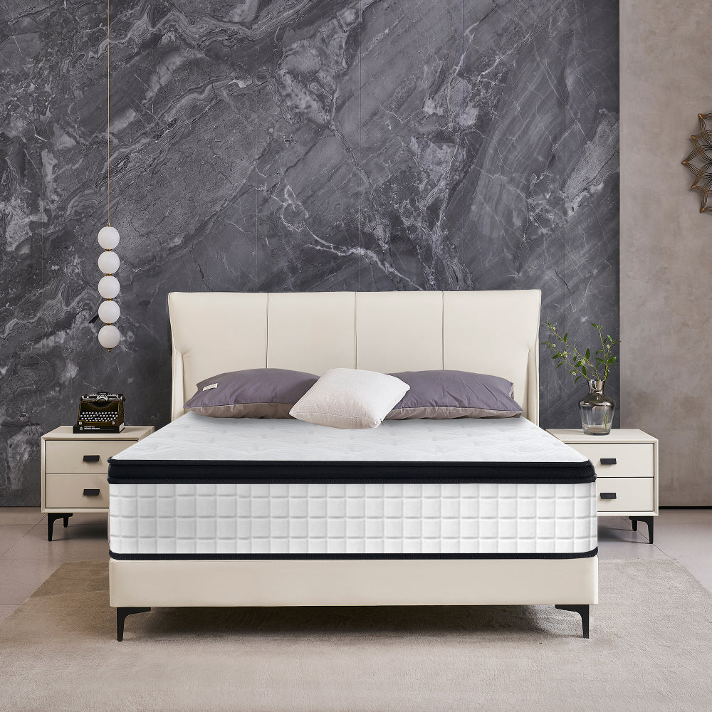 12 Inch Twin XL Breathable Cool Cover Certipur-US Memory Foam Individual Pocket Spring Hybrid Mattress