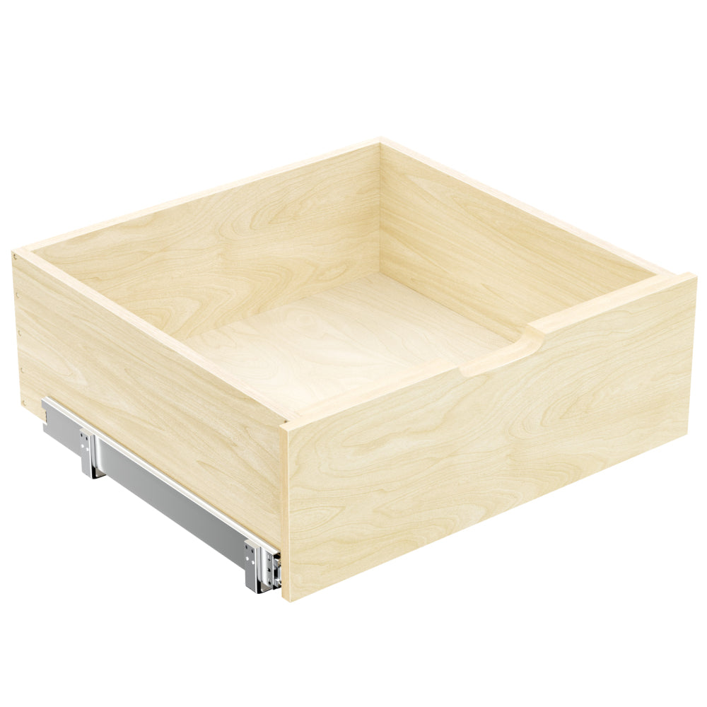 Hard Close Pull Out Cabinet Organizer 8" High Drawer 22½" W x 21" D Wood Slide Out Shelves Cabinet Storage Organizer with Full Extension Rail Slides Pull Out Drawer for Kitchens Cabinet Pantry