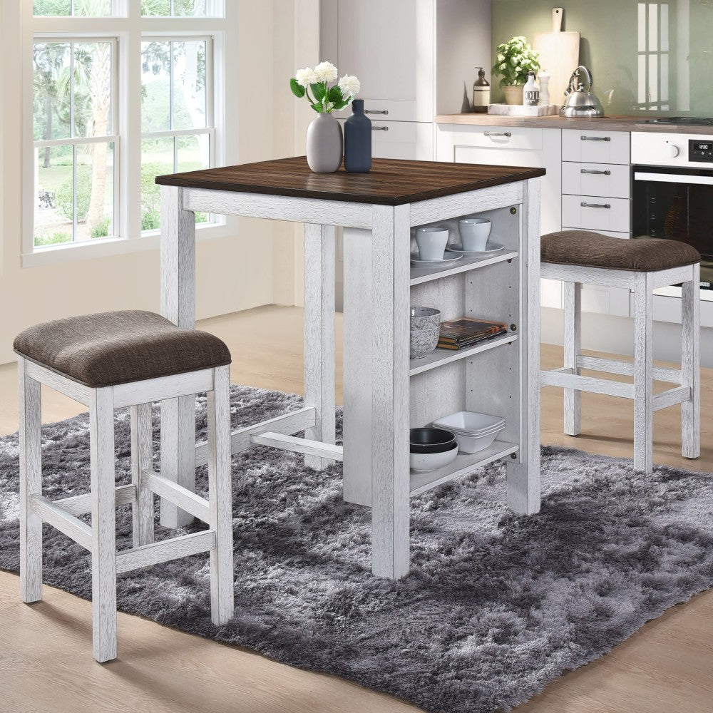 3 Pieces Counter Set Storage Space For Small Space Modern Farmhouse Design Retro Design Easy to Assembly