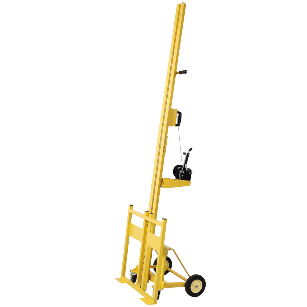 Drywall panel lift for walls, Load capacity 150LBS Heavy Duty Drywall Lifter, Use for drywall, OSB, plywood, insulation, cement board. Yellow Color