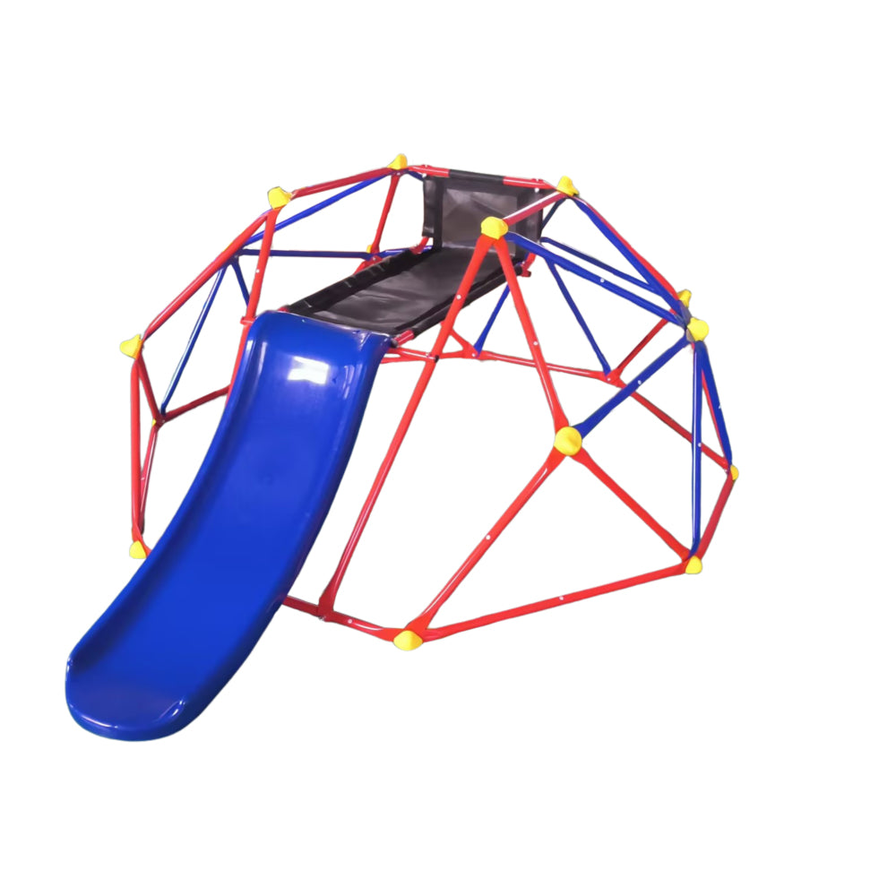 XCF007 6ft Dome climber with 1.2m slide for age 3+ climber with Climbing Stones