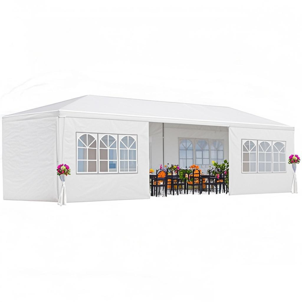 10x30' Outdoor Garden Gazebo Wedding Party Tent Canopy Marquee with 8 Removable  Sidewalls