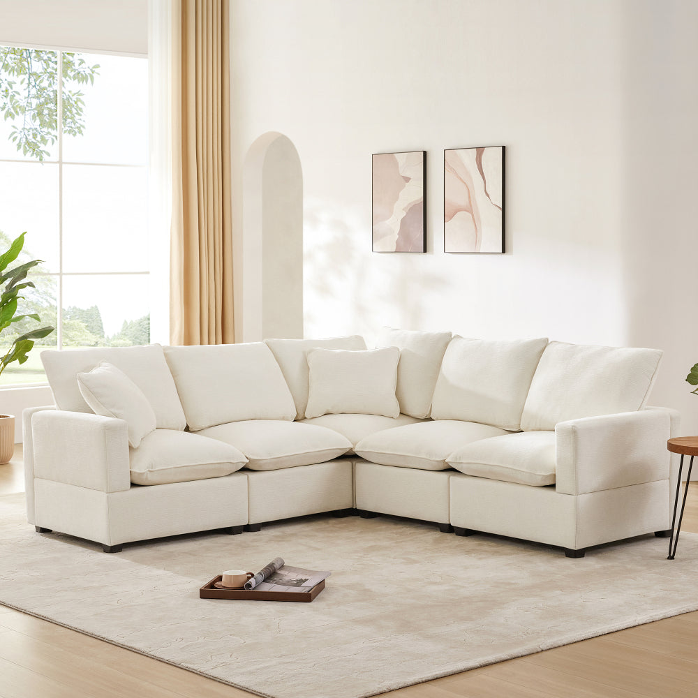 26*26" Ottoman Module for Modular Sectional Sofa,Wide Seat,Chenille,2 Colors