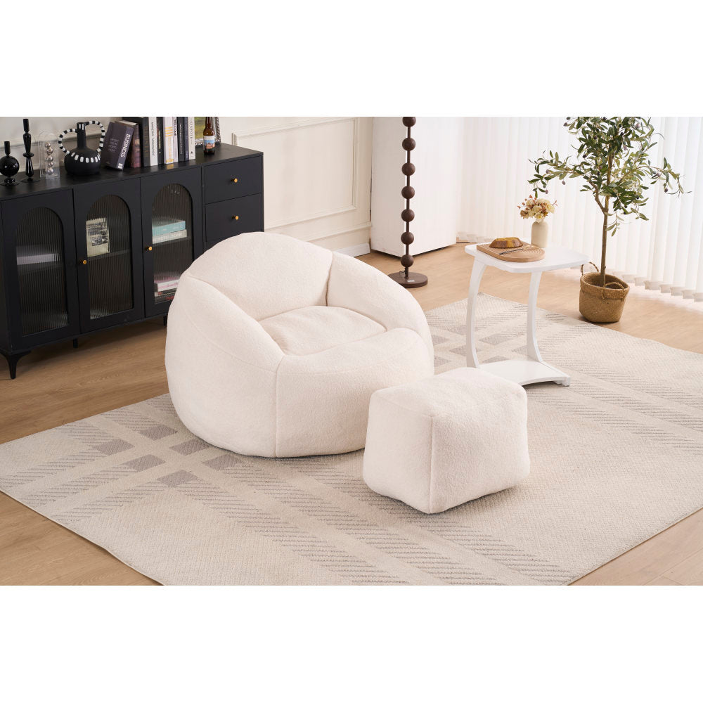 Foam Bean Bag Chairs for Adults/Teens with Filling,Bean Bag Lazy Sofa with Ultra Soft Chenille Cover, Bean Bag,Indoor & Outdoor