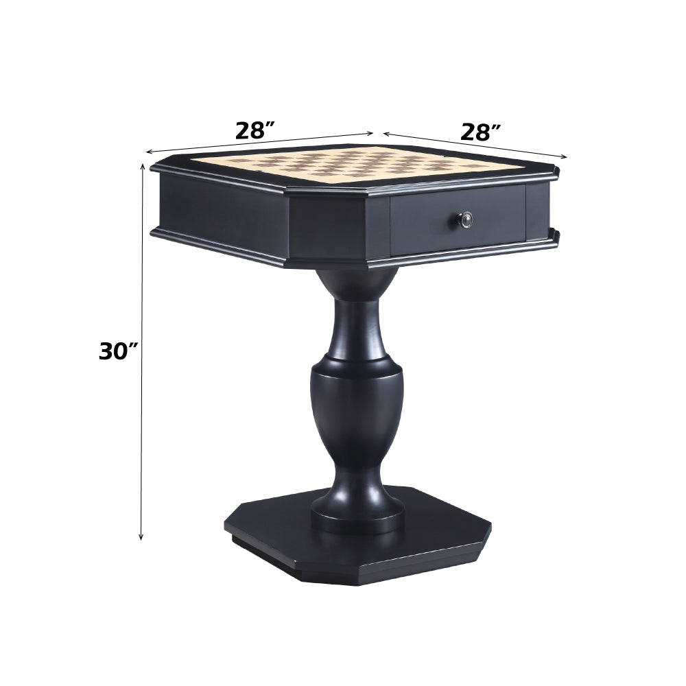 Galini Black Finish Game Table