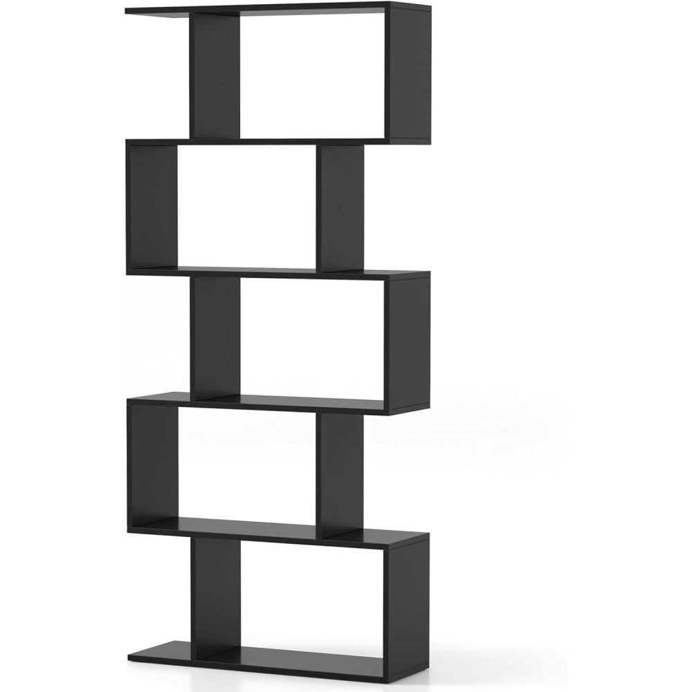 Five layer simple household white bookshelf