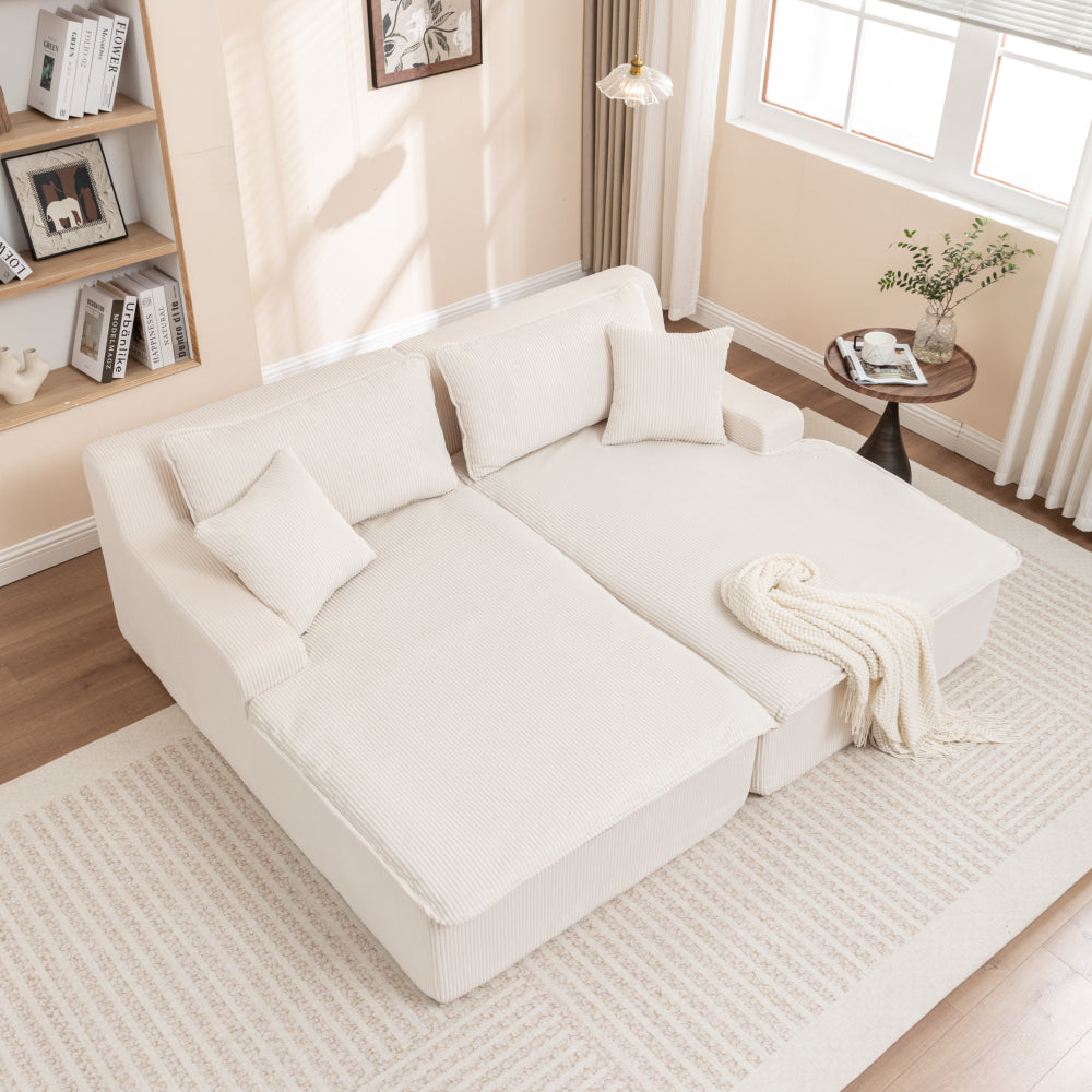 Right Armrest Chaise Lounge Chair Upholstered Sofa Bed No Assembly Required,Oversized Sleeper Chair in Box for Living Room, Movie Room, Bedroom (Single)
