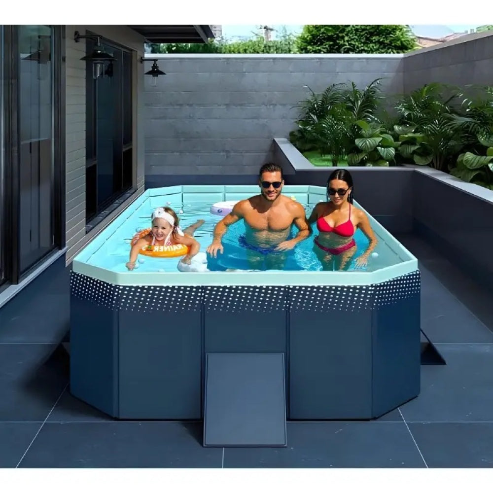 1.6m PVC folding pool (not inflatable) bathes and cools in summer, suitable for outdoor patio beach garden