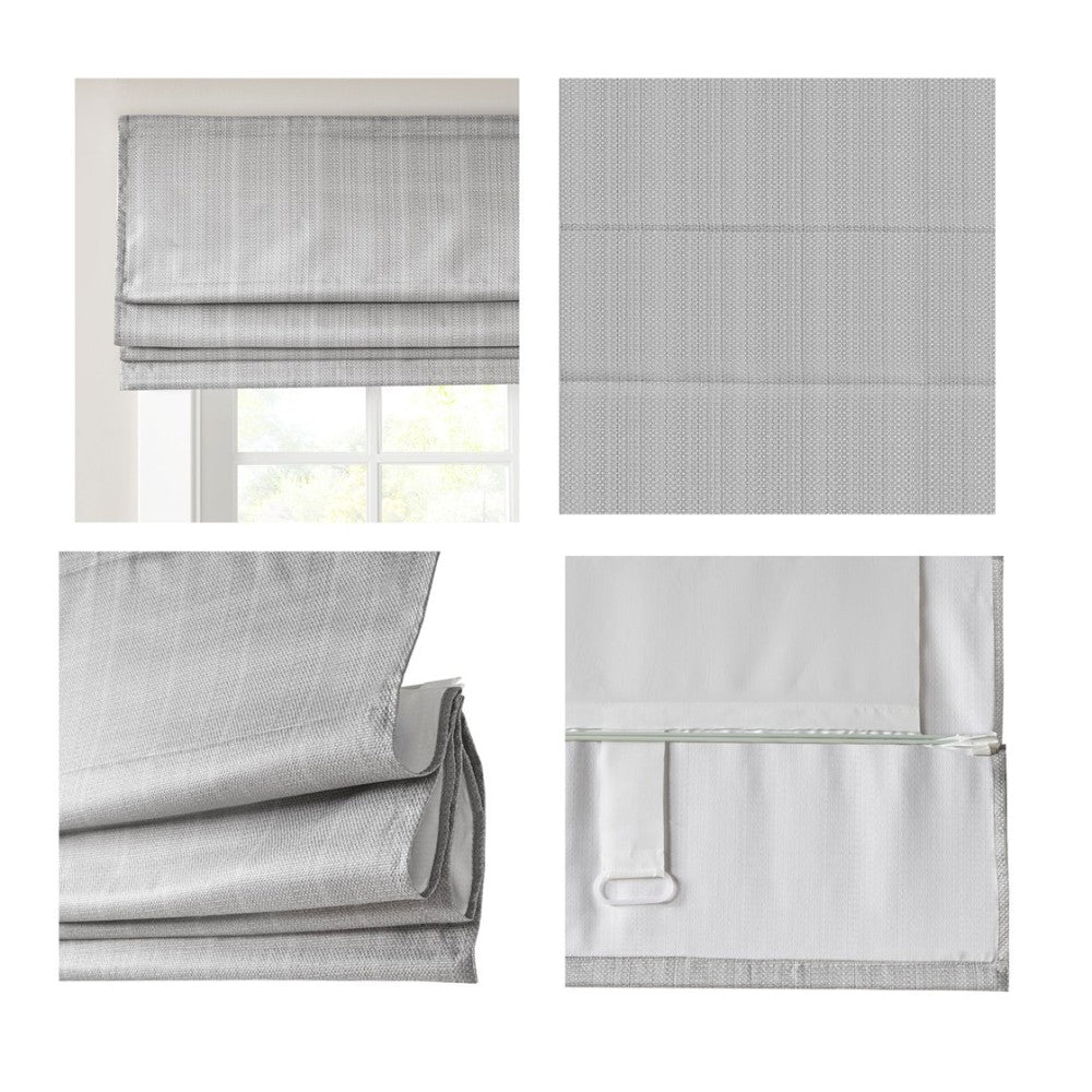 Basketweave Room Darkening Cordless Roman Shade