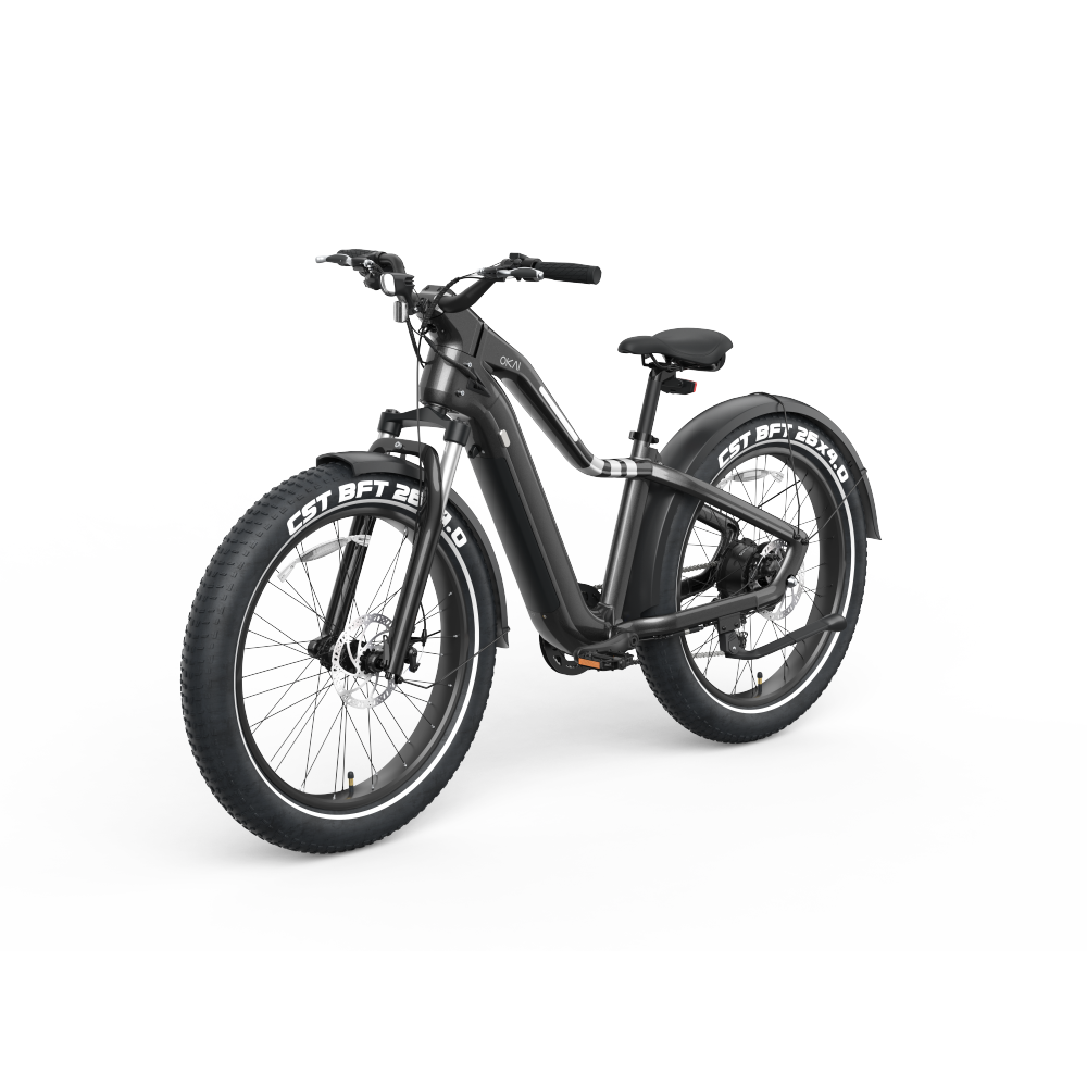26" Step Over Electric Mountain Bike - Black