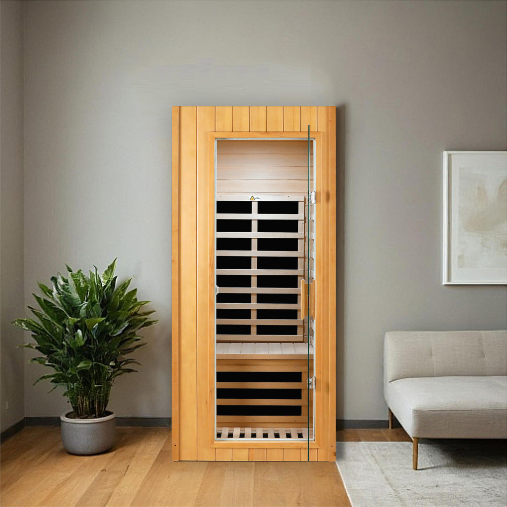 Hemlock One-person far infrared roof embedded indoor sauna room