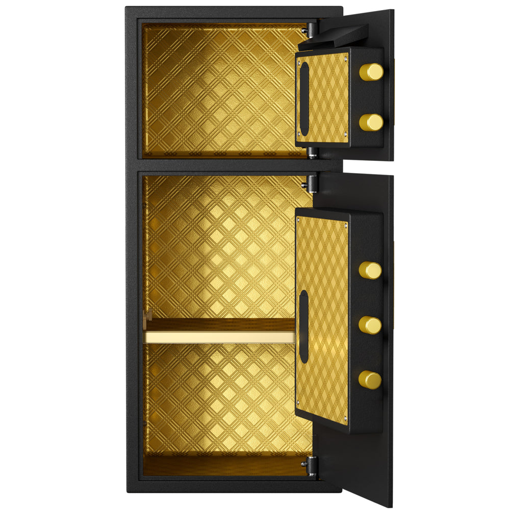 Large Double-door Coin-operated Safe,Digital Security Safe with Fireproof and Waterproof Bag,7.0 Cubic Feet Safe Box with Hidden Code Function for Home,Office and Hotel
