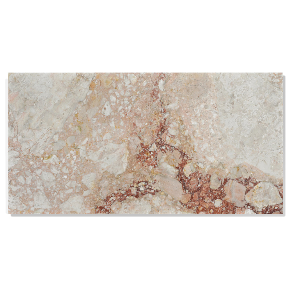 12*24 pink natural marble, natural stone, genuine marble, real marble, for wall and floor, polished marble tile, 1 box 4 pcs