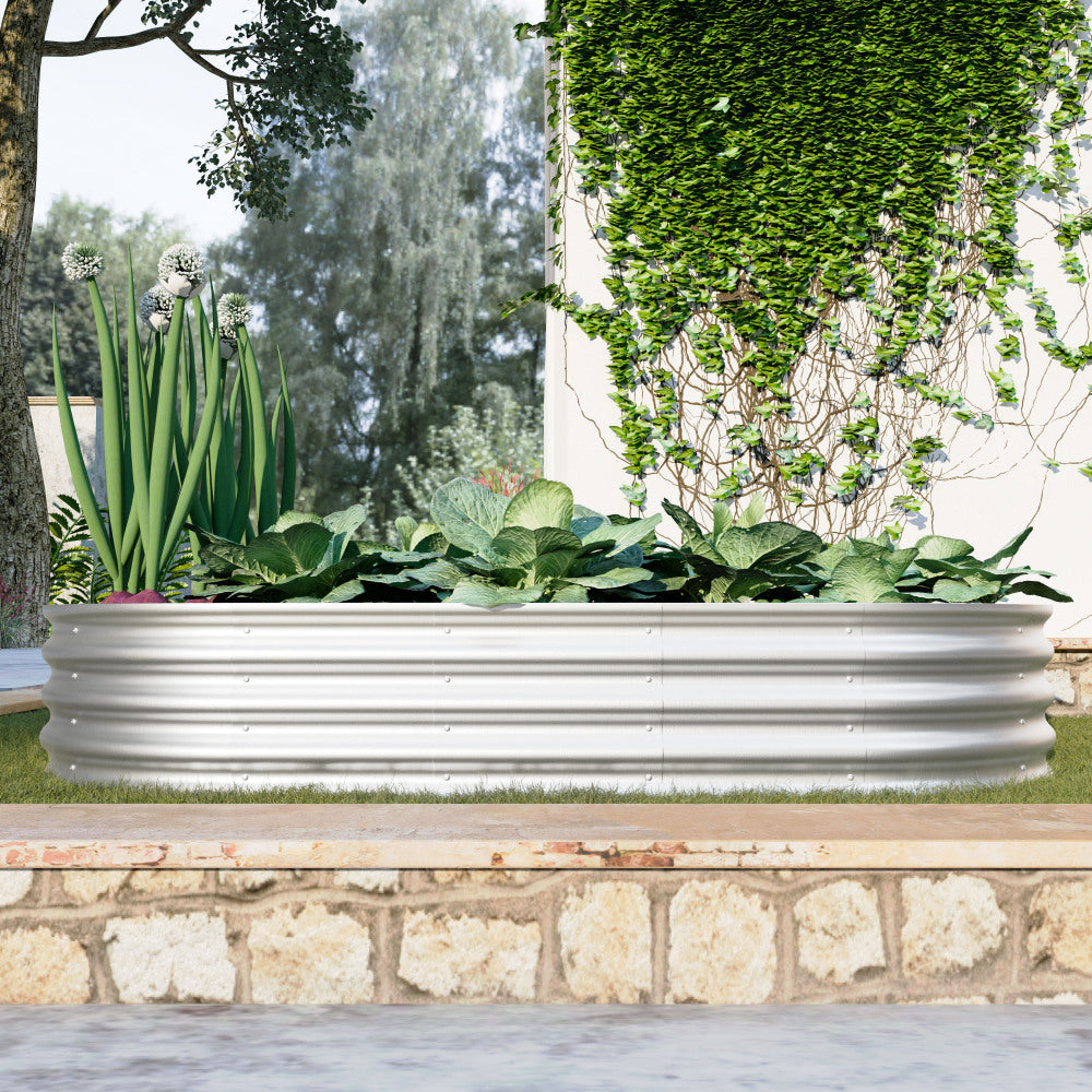6x3x1ft Raised Garden Bed Kit, Galvanized Planter Raised Garden Beds for Outdoor for Vegetables,Flowers &Herbs, Heavy Duty, Rust-Resistant, Easy Assembly
