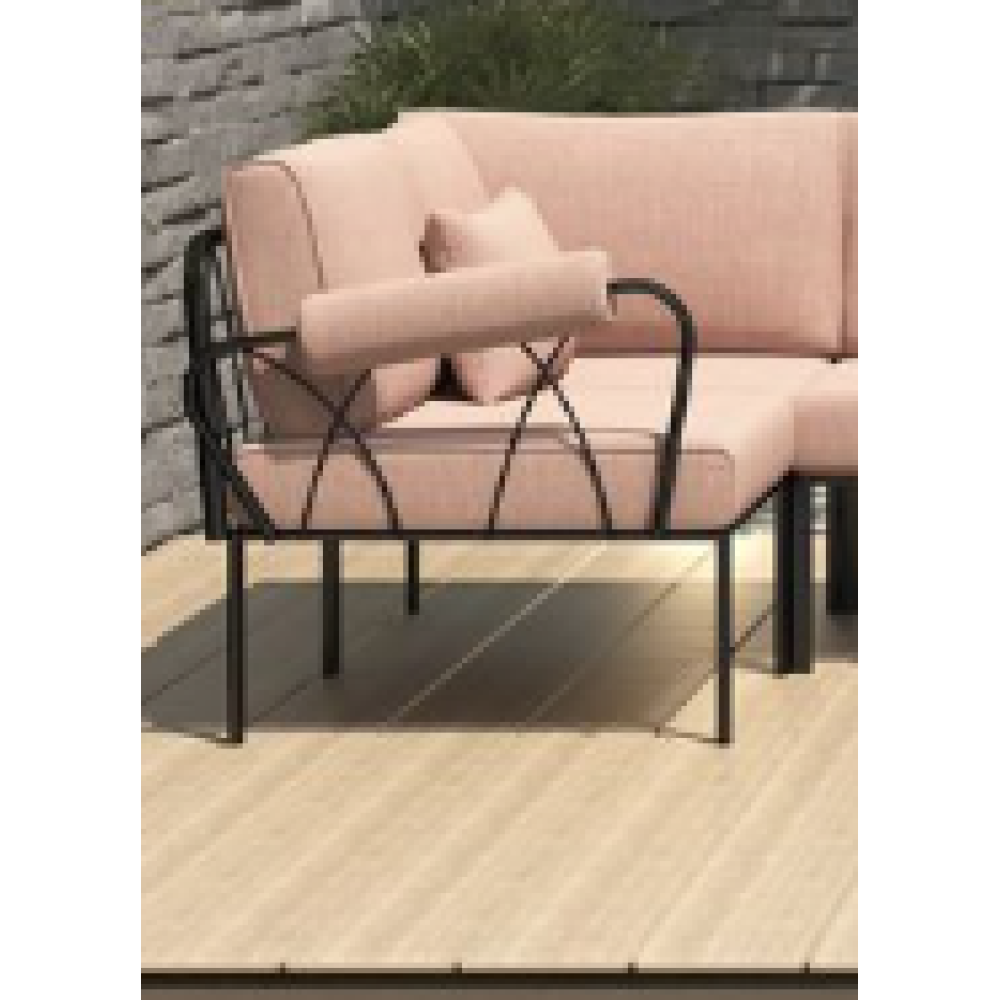 Rajni Pink Fabric Patio Pillow