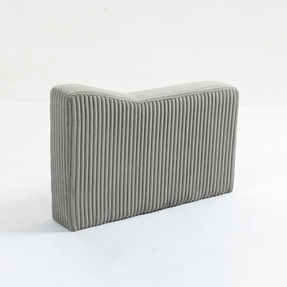 Modular Sofa Single Armrest Backrest Module for Modular Sectional Sofa Couch Side Armrest, Gray