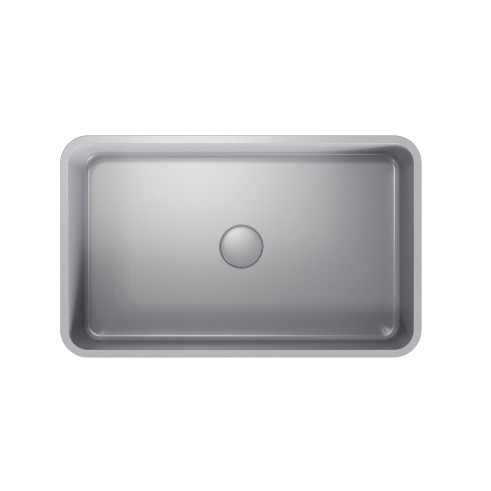 20.5'' Concrete Vessel Rectangular Modern Gray Bathroom Sink