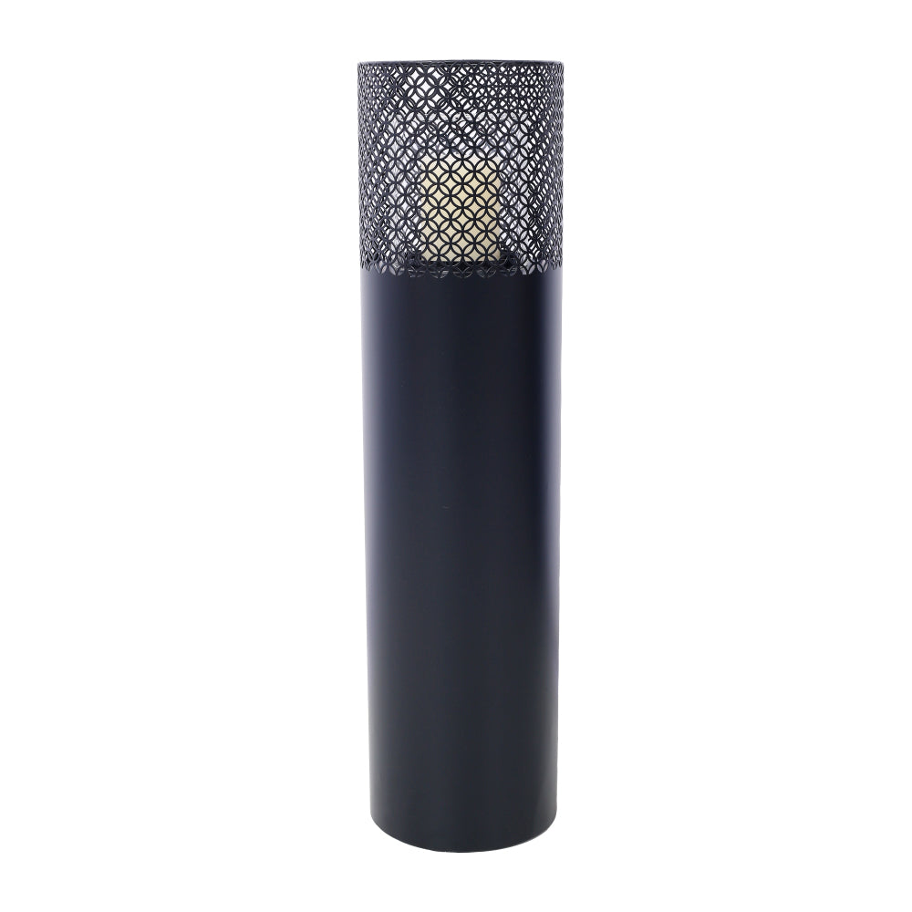 Lantern Column, Set of 2, Decorative Column for Garden in  Industrial Design, Lantern for Outdoor and Indoor, Lantern Including Candles, Oriental, 37 1/2+ 29 1/2 in