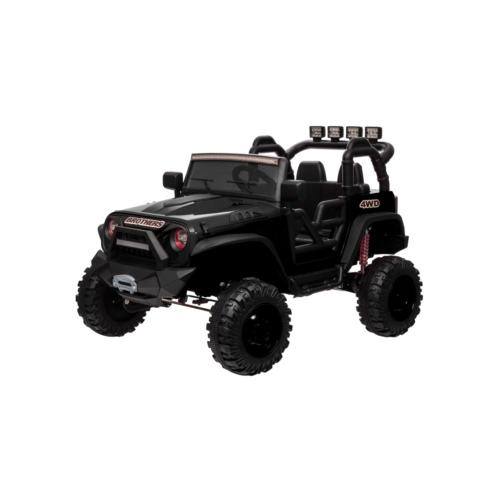 24V 9Ah Ride on Toy for Big Kids, 2-Seater Powered Ride-on Truck Car with Remote,black