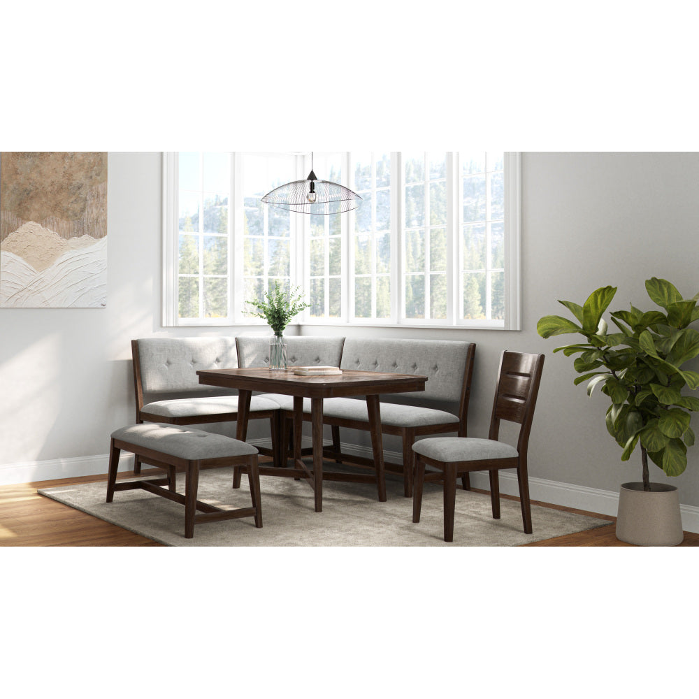 Backless Upholstered Dining Bench Mid-Century Seating