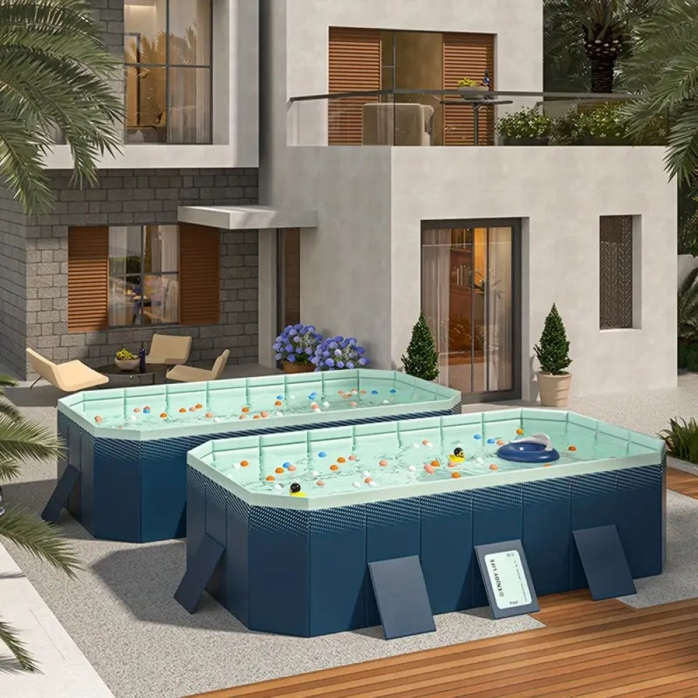2.6m PVC folding pool (not inflatable) bathes and cools in summer, suitable for outdoor patio beach garden
