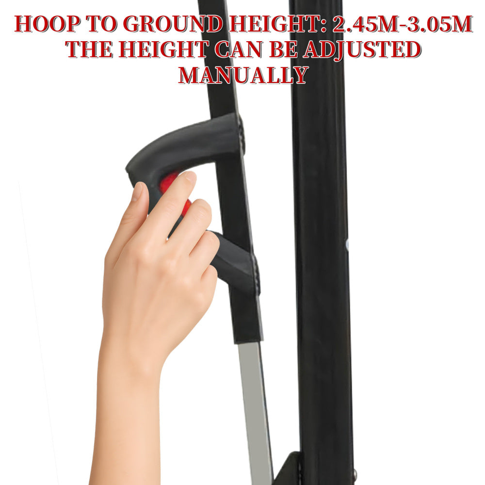 Portable Basketball Hoop for Youth Adults & Professional Match,Adjustable Height 8.04 ft to 10.01 ft,44 inch Backboard with Rebound System, Indoor/Outdoor Basketball Goal with Counterweight Bag,Wheels
