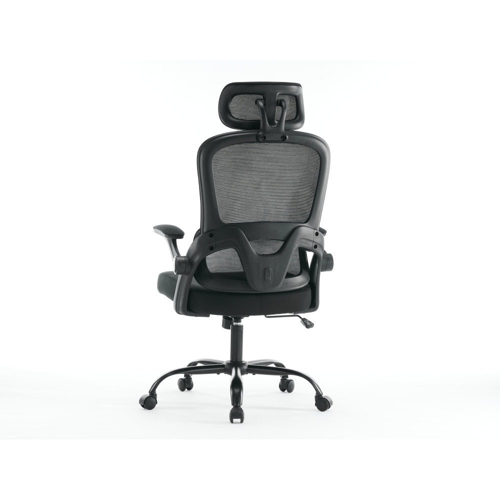 Ergonomic Mesh Office Chair, High Back Desk Chair with 3D Armrests, Up&Down Lumbar Support, Swivel Computer Task Chair with Adjustable 2D Headrest, Tilt Function Black
