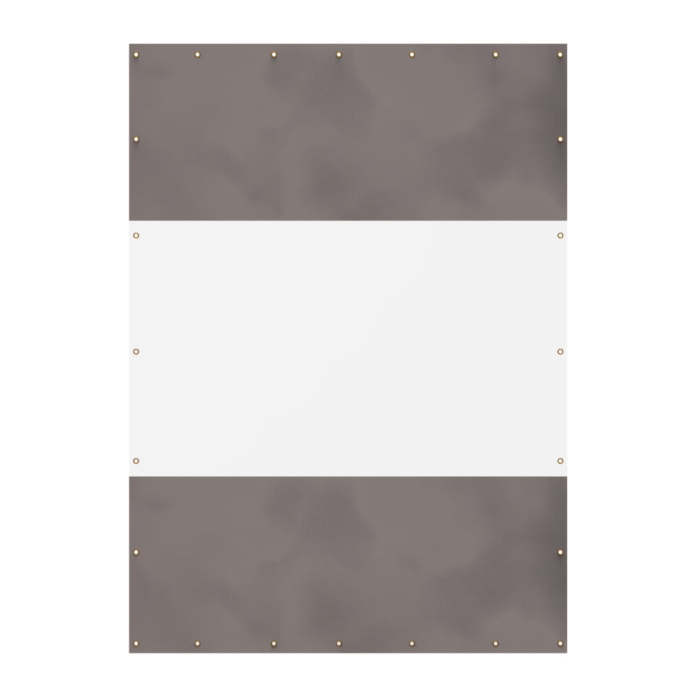 Heavy Duty Outdoor Clear Panel Curtain, 18 oz Waterproof PVC Polyester Curtain, Weather Resistant & Tearproof for Patios, Gazebos, Pergolas, Privacy Screen (10'H x 7'W, Gray)