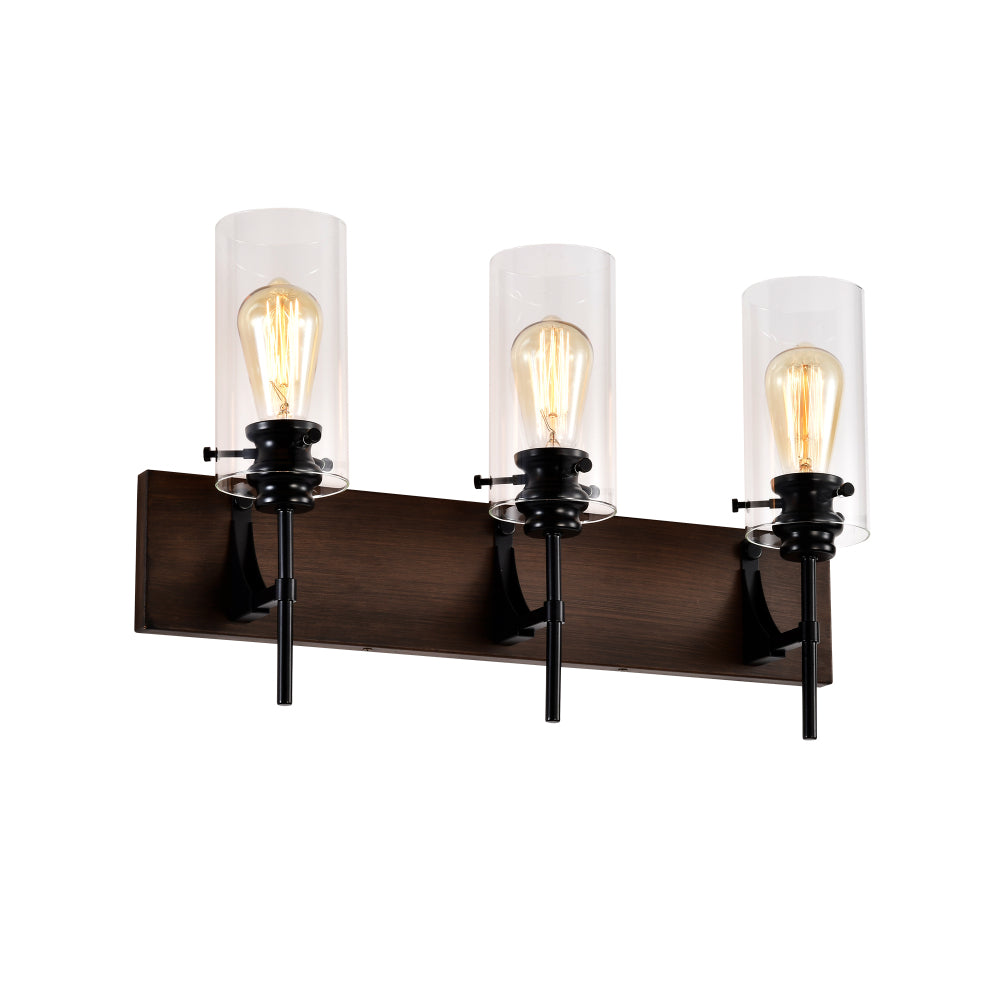 4-Light Bathroom Light Fixtures((Does Not Include Light Bulbs), Modern Vanity Lights with  Glass Shade, Vintage  Light Fixture Bathroom Over Mirror Wall Lights for Kitchen Dinning Room Bedroom Hallway
