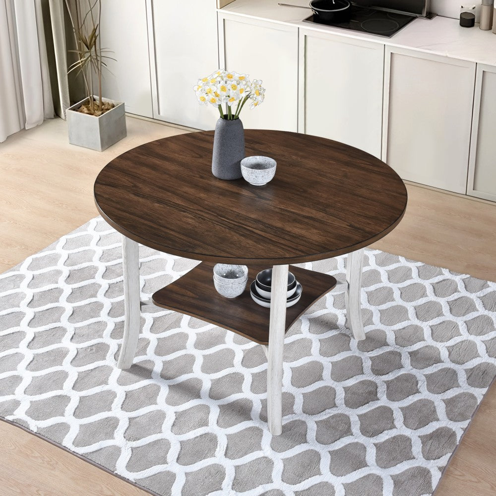 WOODHOMER Round Dining Furniture Set 1Table with 4 chair