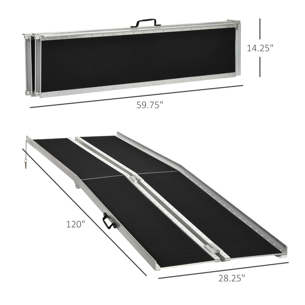 Portable Portable Wheelchair Ramp for Home, Threshold Handicap Ramp 10'