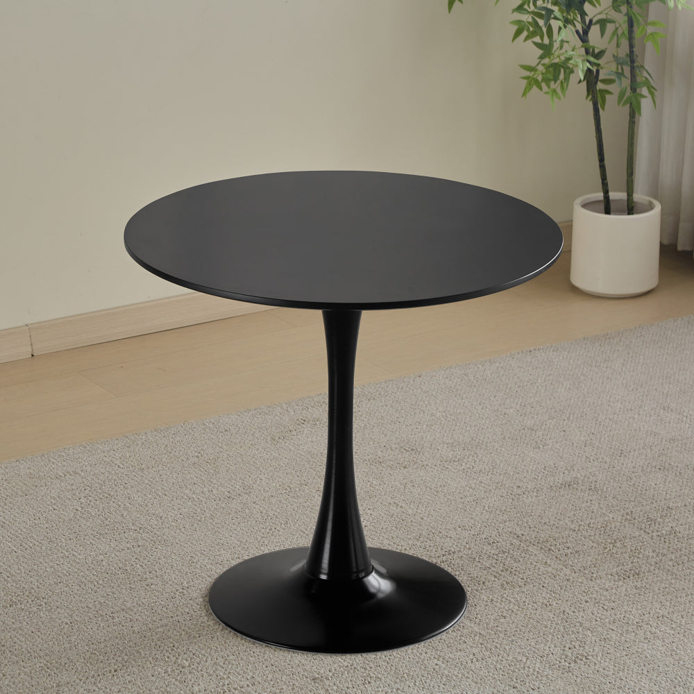 47-inch dining table Walnut color solid wood kitchen table Dining table suitable for small space kitchenette table modern home furniture