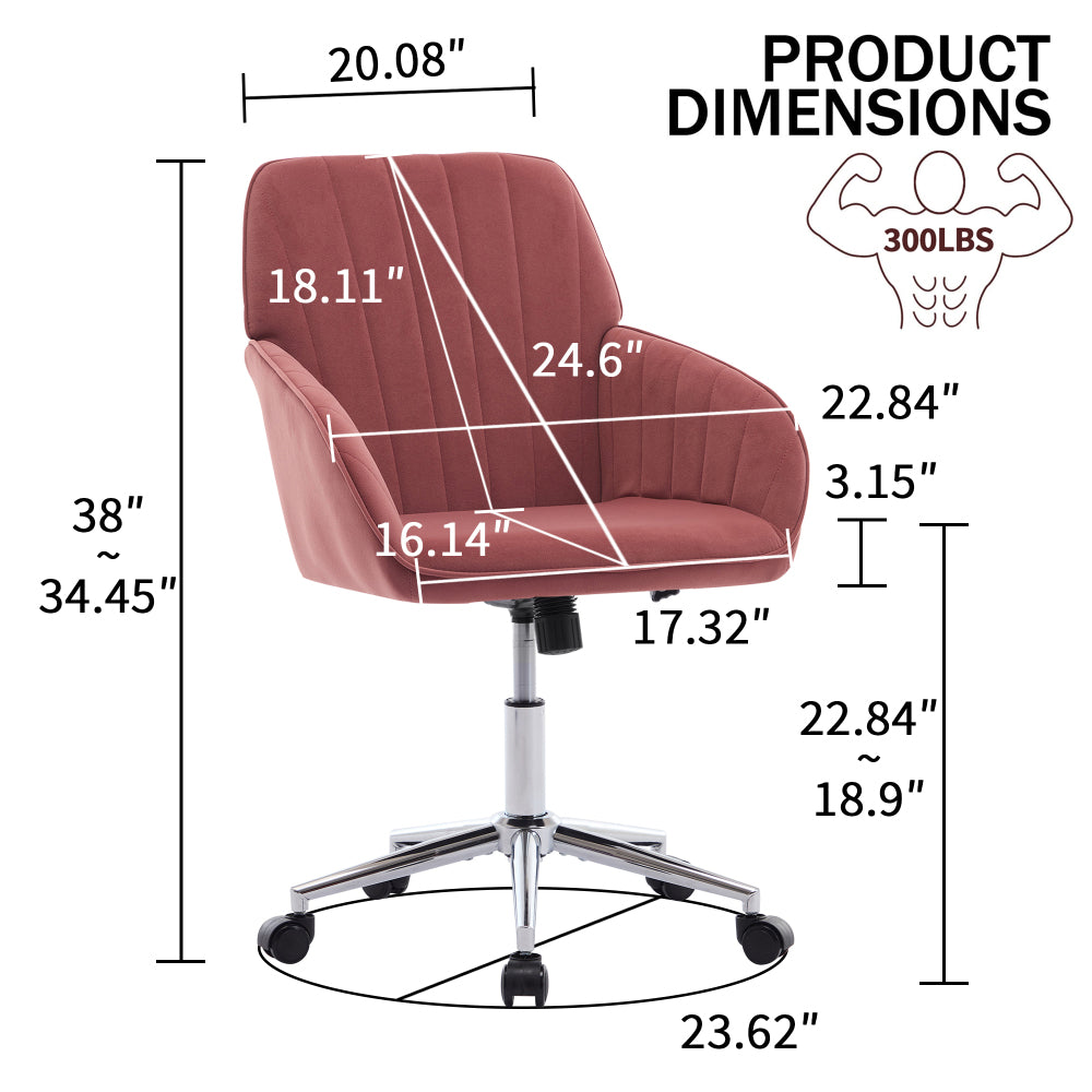 TY Adjustable Office Chair, Home Bedroom, Ergonomic Swivel Chair, Backrest Seat, Comfortable for Long Sitting