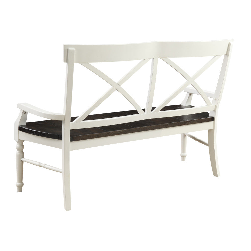 Wallace & Bay Mountina Brown And White Bench