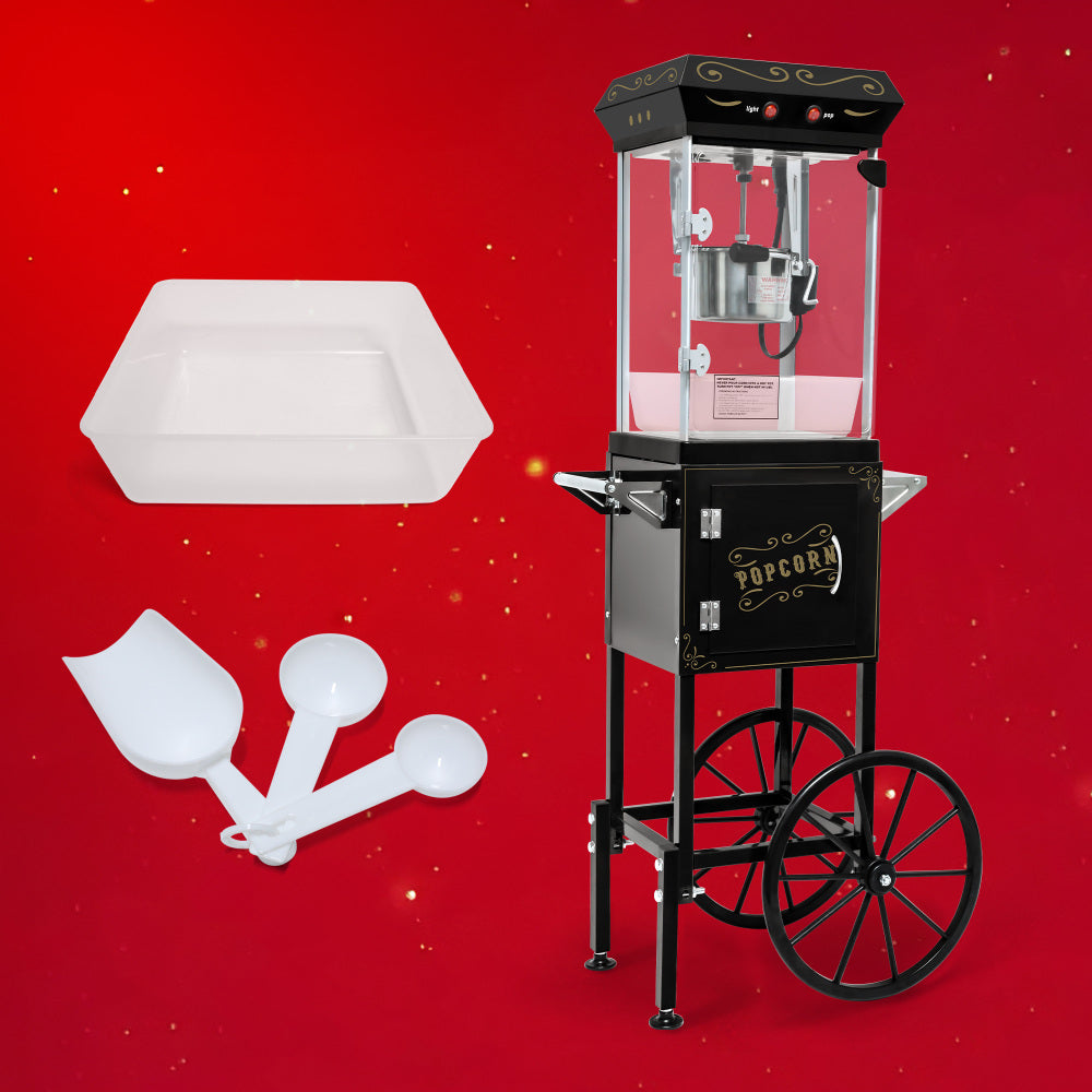 6OZ Popcorn Maker:This 480W theater-style popcorn popper. It includes an old maids drawer to collect un-popped kernels, making cleanup a breeze.
