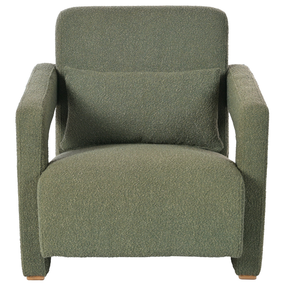 Mirod Sleek Right-Angle Armrests, Ergonomic Lumbar Support, Square Wooden Block Legs, Inclined Seat for Comfort, Artistic Statement Piece  for Living room,Bedroom and study