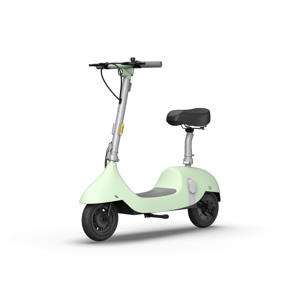 Electric Scooter with Foldable Seat w/35 Miles Operating Range & 15.5mph Max Speed - Green
