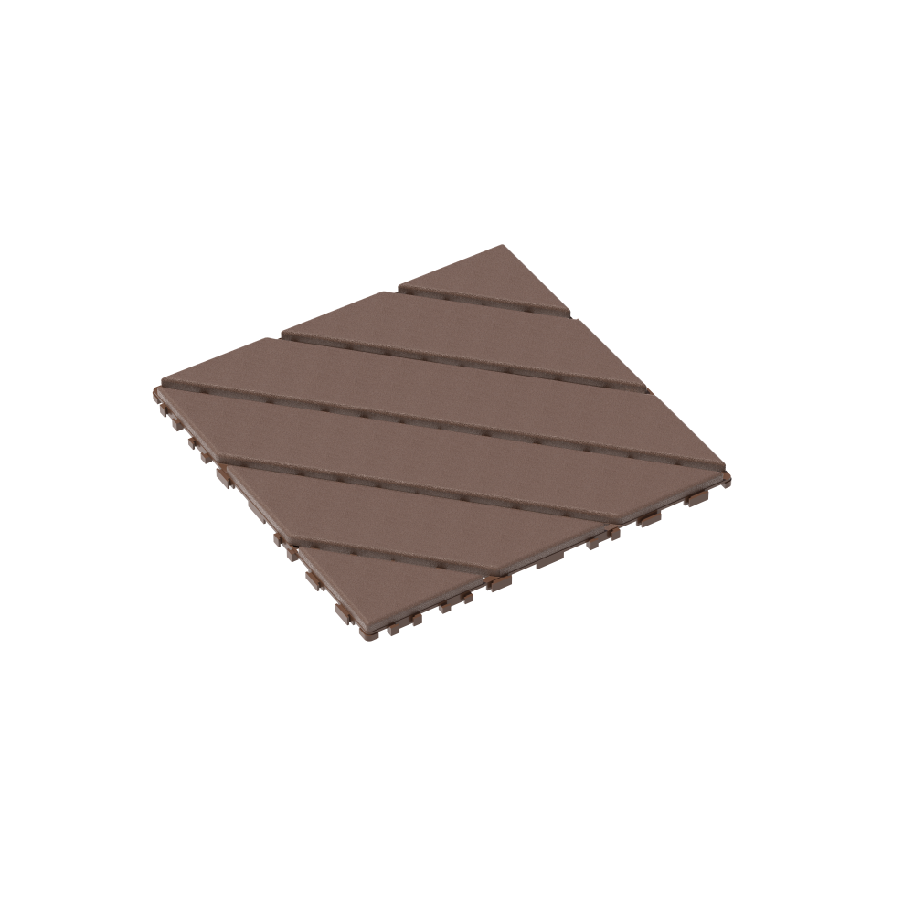 Plastic Interlocking Deck Tiles,44 Pack Patio Deck Tiles,12"x12" Square Waterproof Outdoor All Weather Use, Patio Decking Tiles for Poolside Balcony Backyard, Brown