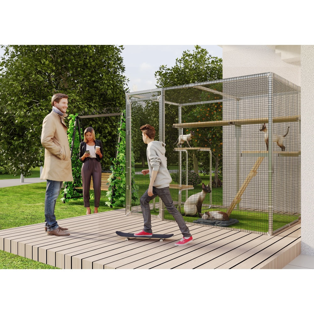 Cat House Large Catio,  Cat Cage Shelter Enclosure Playpen,7.8 ft ×4.9 ft